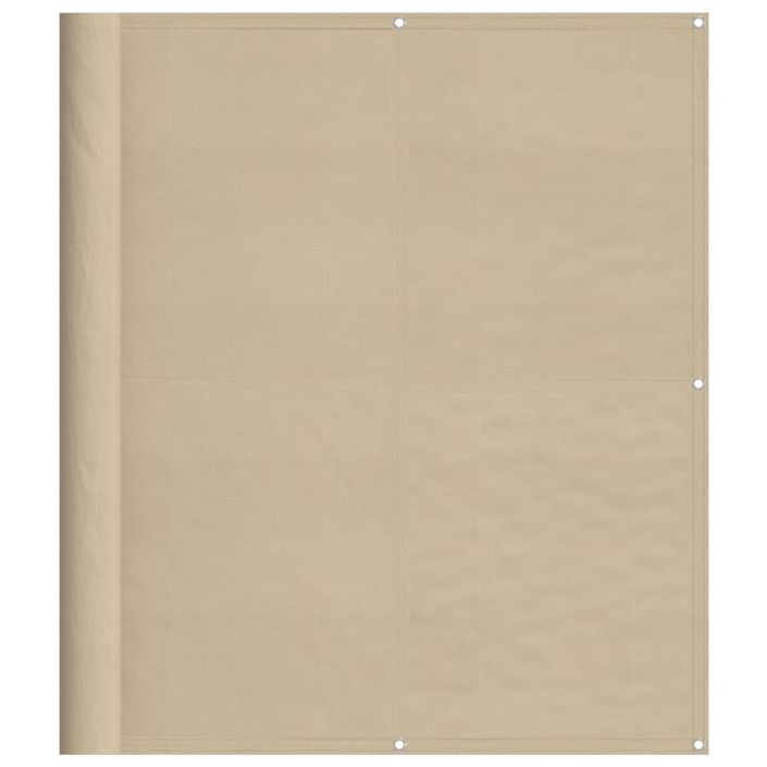 Écran de balcon beige 120x1000 cm 100% polyester oxford - Photo n°1