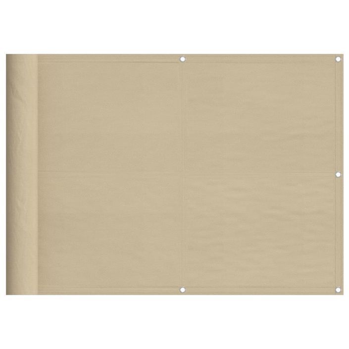 Écran de balcon beige 75x800 cm 100% polyester oxford - Photo n°1