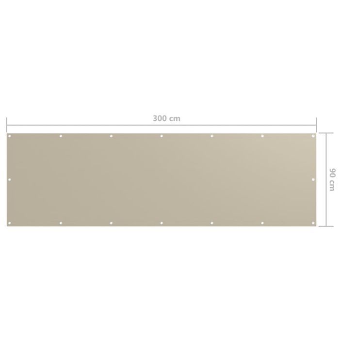 Écran de balcon Beige 90x300 cm Tissu Oxford - Photo n°5