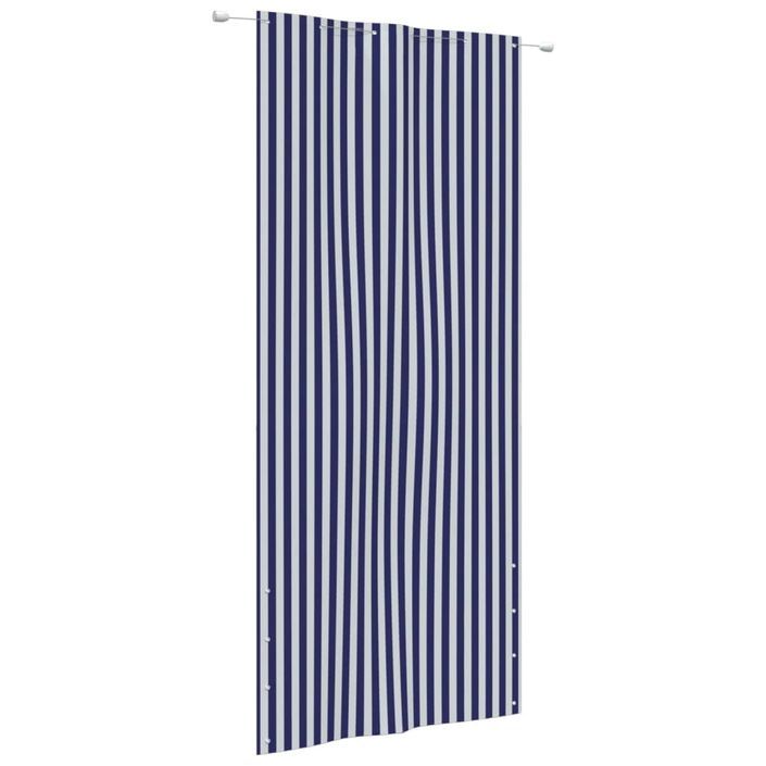 Écran de balcon Bleu et blanc 120x240 cm Tissu Oxford - Photo n°1