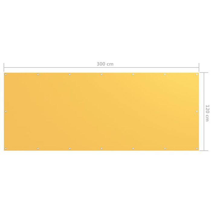 Écran de balcon Jaune 120x300 cm Tissu Oxford - Photo n°5