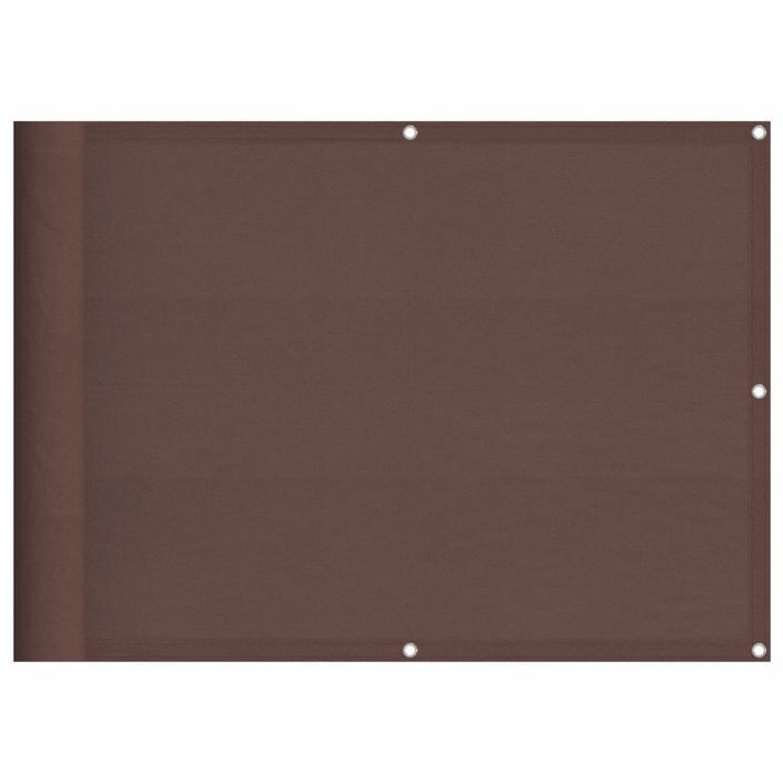 Écran de balcon marron 75x700 cm 100% polyester oxford - Photo n°1