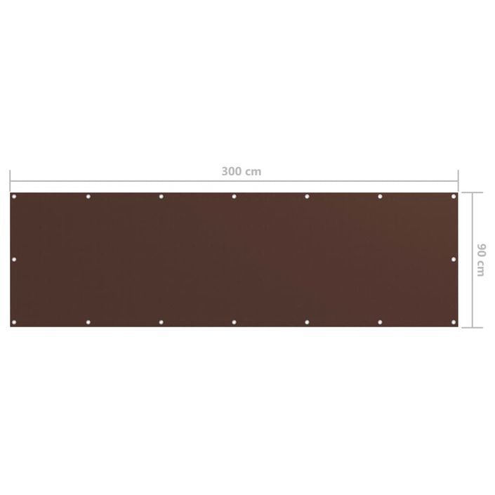 Écran de balcon Marron 90x300 cm Tissu Oxford - Photo n°5