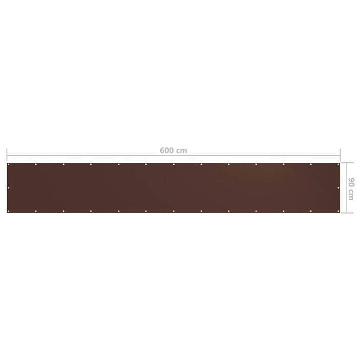 Écran de balcon Marron 90x600 cm Tissu Oxford - Photo n°5