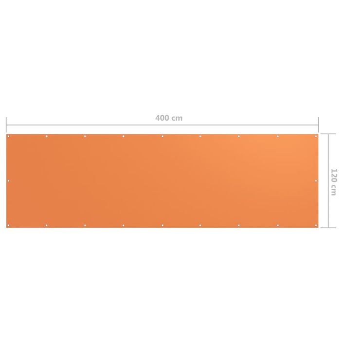 Écran de balcon Orange 120x400 cm Tissu Oxford - Photo n°5