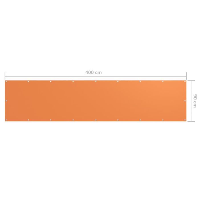 Écran de balcon Orange 90x400 cm Tissu Oxford - Photo n°5