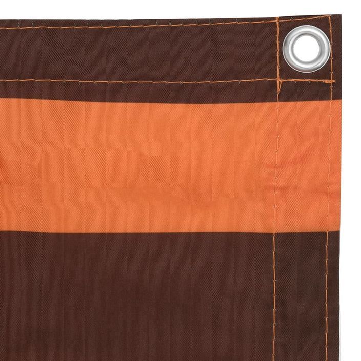 Écran de balcon Orange et marron 75x500 cm Tissu Oxford - Photo n°3