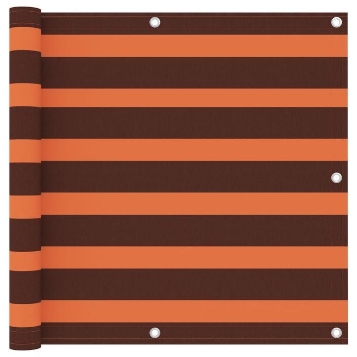 Écran de balcon Orange et marron 90x300 cm Tissu Oxford - Photo n°1