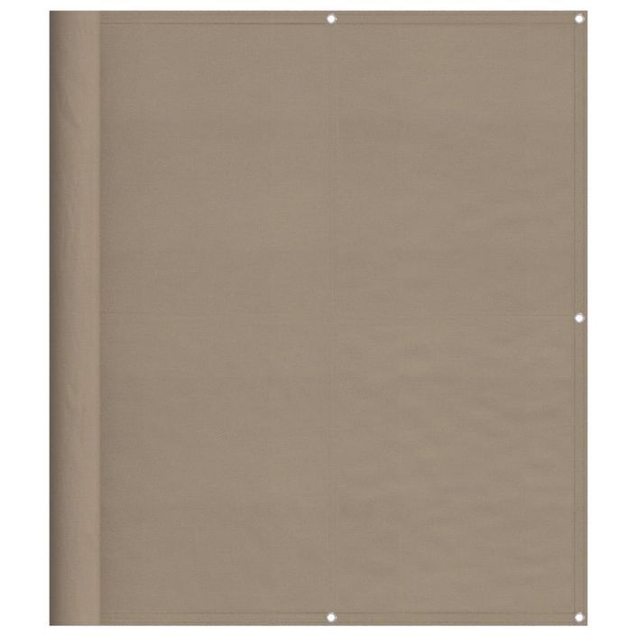 Écran de balcon taupe 120x800 cm 100% polyester oxford - Photo n°1