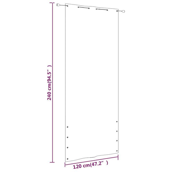 Écran de balcon Terre cuite 120x240 cm Tissu Oxford - Photo n°5