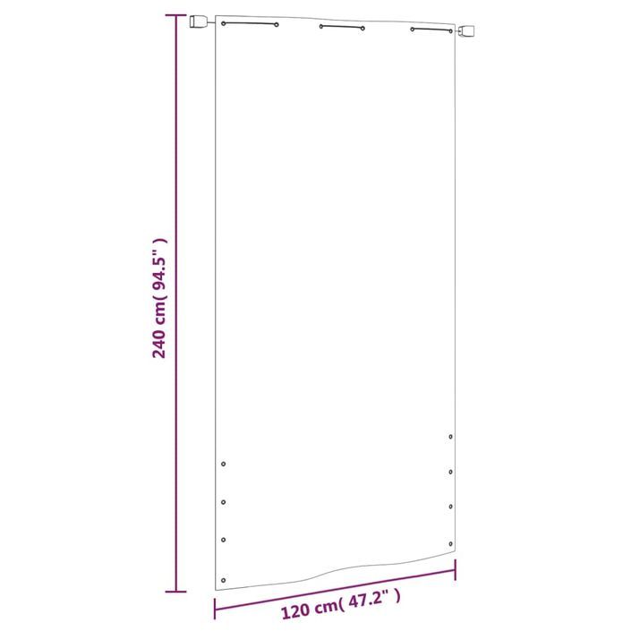 Écran de balcon Vert clair 120x240 cm Tissu Oxford - Photo n°6