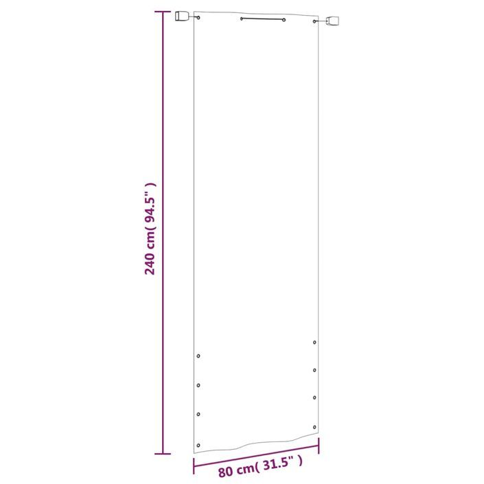 Écran de balcon Vert clair 80x240 cm Tissu Oxford - Photo n°6