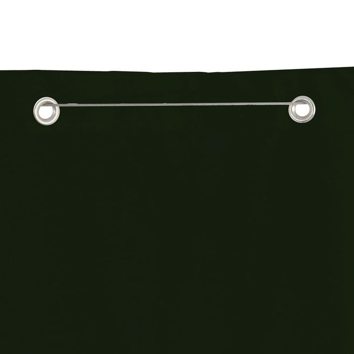 Écran de balcon Vert foncé 80x240 cm Tissu Oxford - Photo n°3