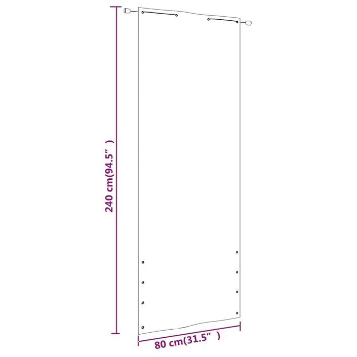 Écran de balcon Vert foncé 80x240 cm Tissu Oxford - Photo n°5