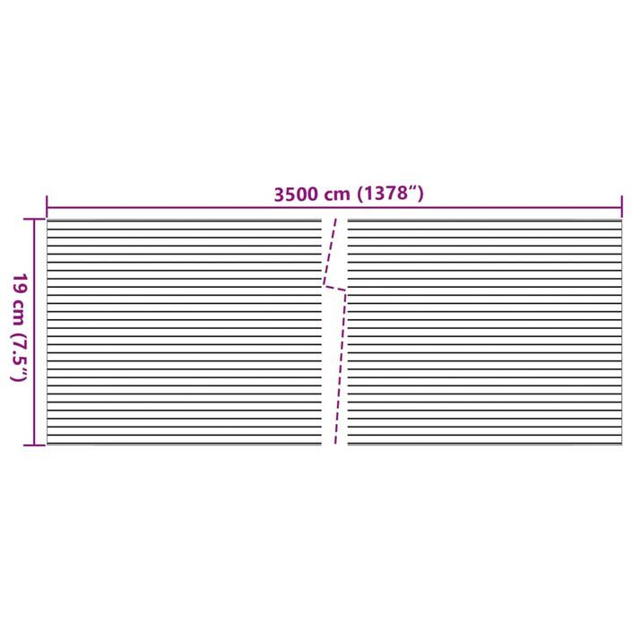 Écrans d'intimités de jardin 2 pcs aspect de pierre gris PVC - Photo n°8