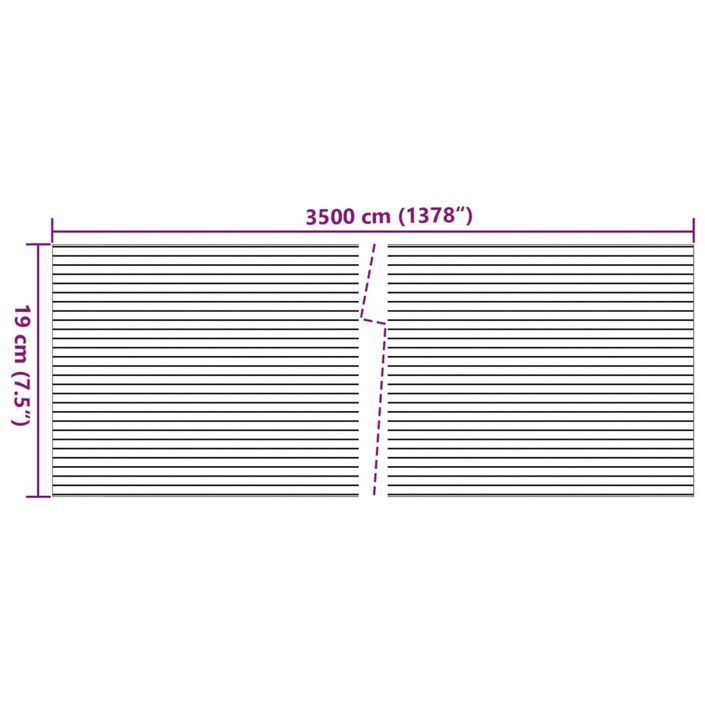 Écrans d'intimités de jardin 2 pcs aspect pierre grossière PVC - Photo n°8