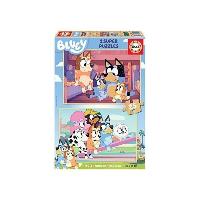 EDUCA - Bluey Puzzle Bois 2x25 | LesTendances.fr