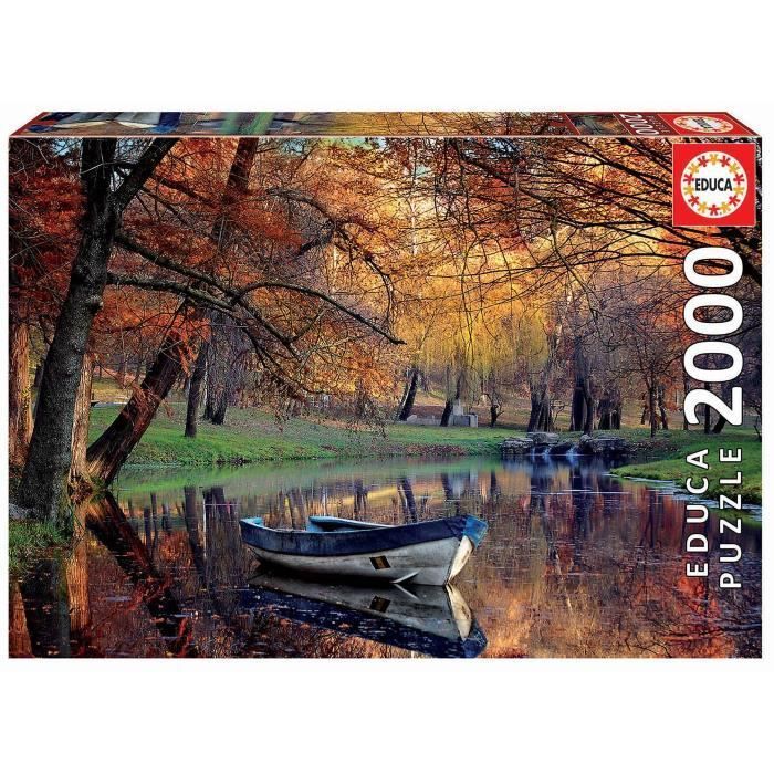 EDUCA - Puzzle - 2000 Bateau sur le lac - Photo n°1