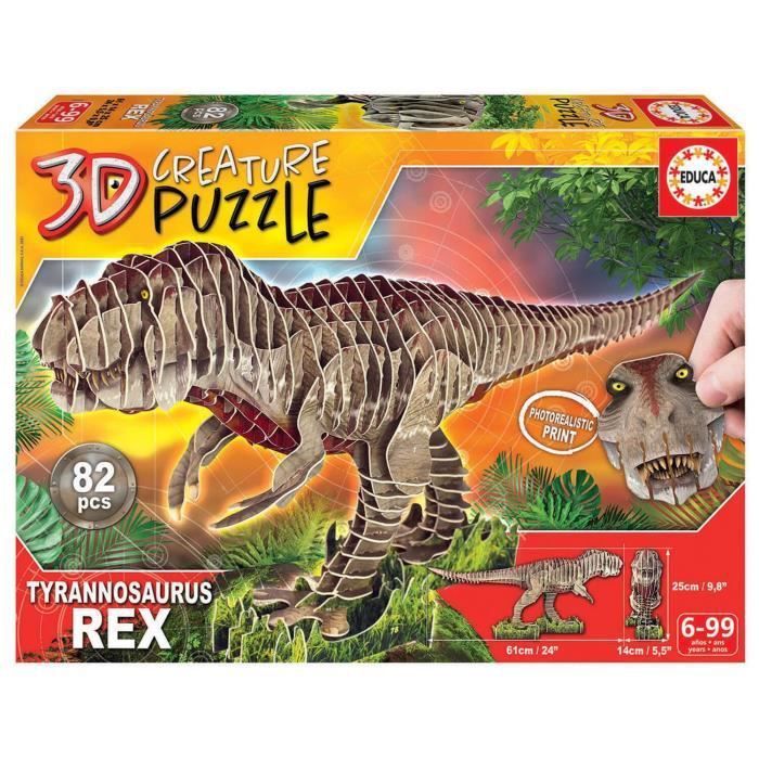 EDUCA - Puzzle - T-Rex 3D Creature Puzzle - Photo n°1