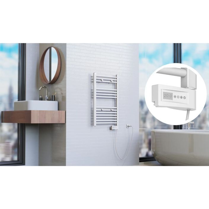 EISL Radiateur de salle de bain avec minuterie Blanc 80x50x15 cm - Photo n°5