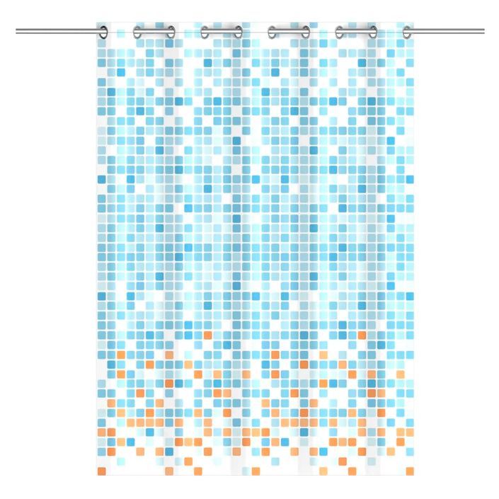 EISL Rideau de douche avec mosaïque bleu-orange 200x180x0,2 cm - Photo n°4