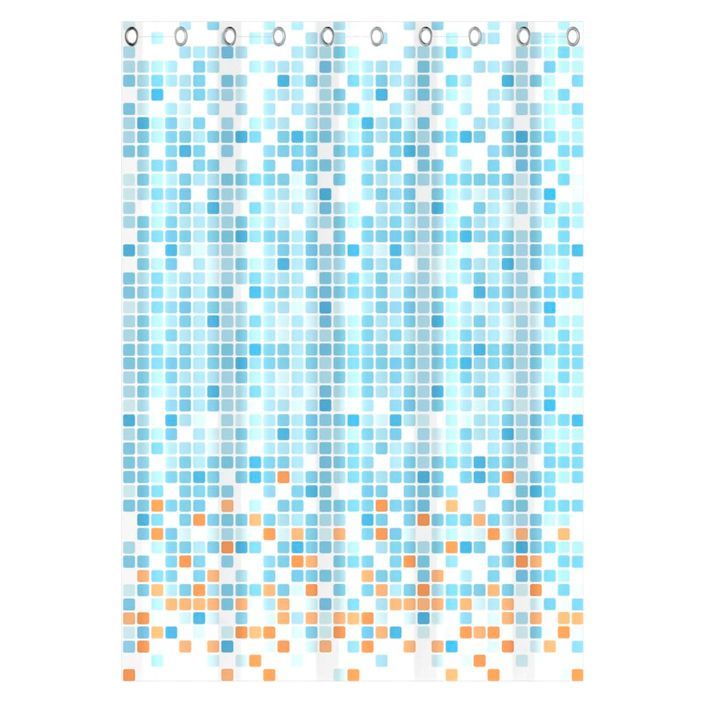 EISL Rideau de douche avec mosaïque bleu-orange 200x180x0,2 cm - Photo n°5