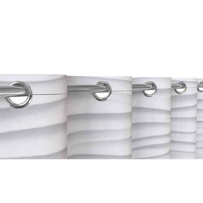 EISL Rideau de douche avec vague blanche 200x180x0,2 cm - Photo n°7