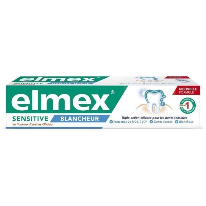 ELMEX Dentifrice Sensitive Blancheur - 75 ml - Photo n°1