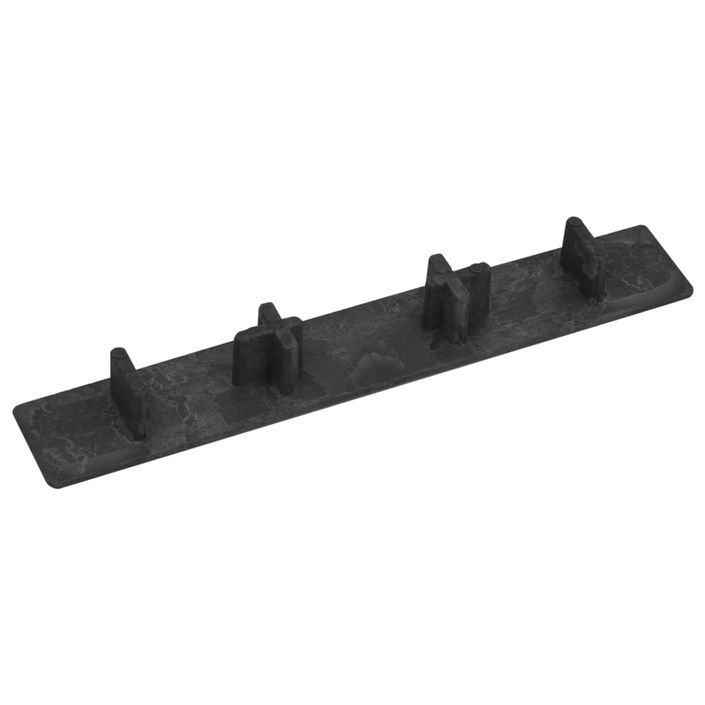 Embouts de terrasse 10 pcs Noir Plastique - Photo n°4