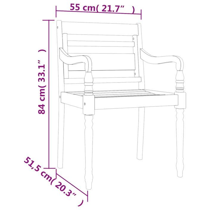 Ensemble à dîner de jardin 5 pcs Bois de teck massif - Photo n°6