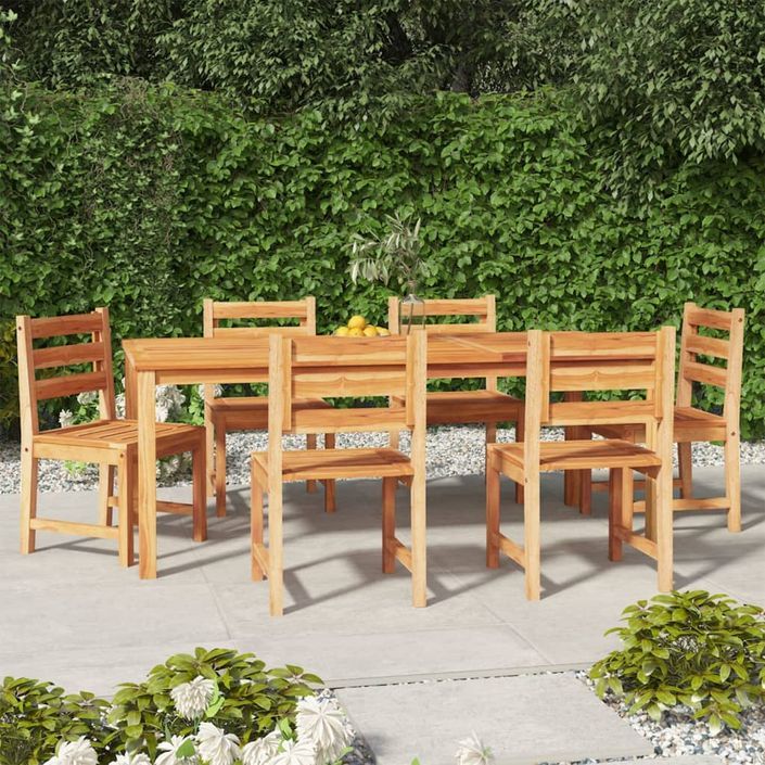 Ensemble à dîner de jardin 7 pcs Bois de teck solide - Photo n°1