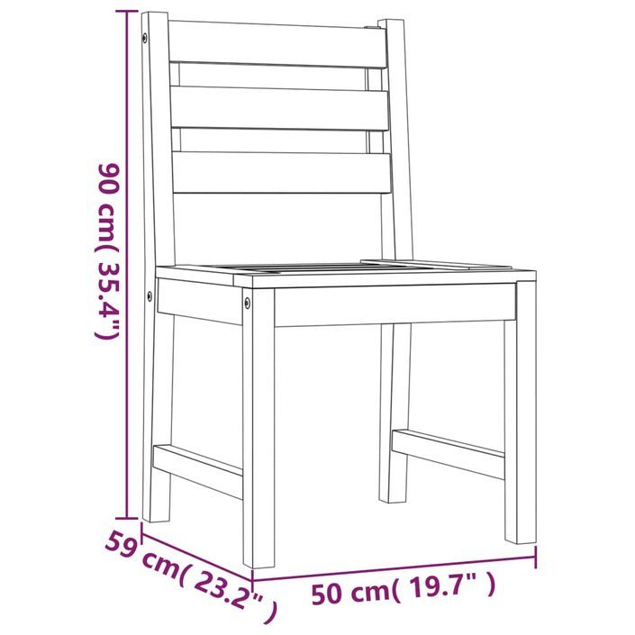 Ensemble à dîner de jardin 7 pcs Bois de teck solide - Photo n°9