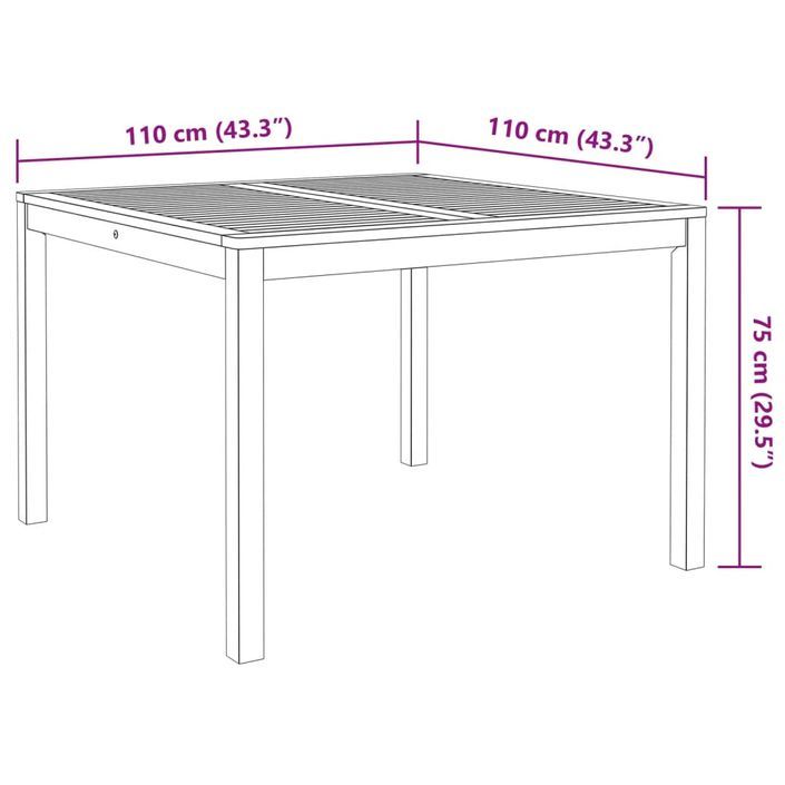 Ensemble à manger de jardin 3 pcs Bois d'acacia solide - Photo n°9