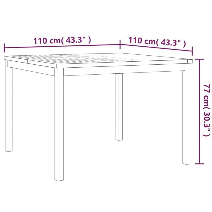 Ensemble à manger de jardin 3 pcs Bois de teck massif - Photo n°9