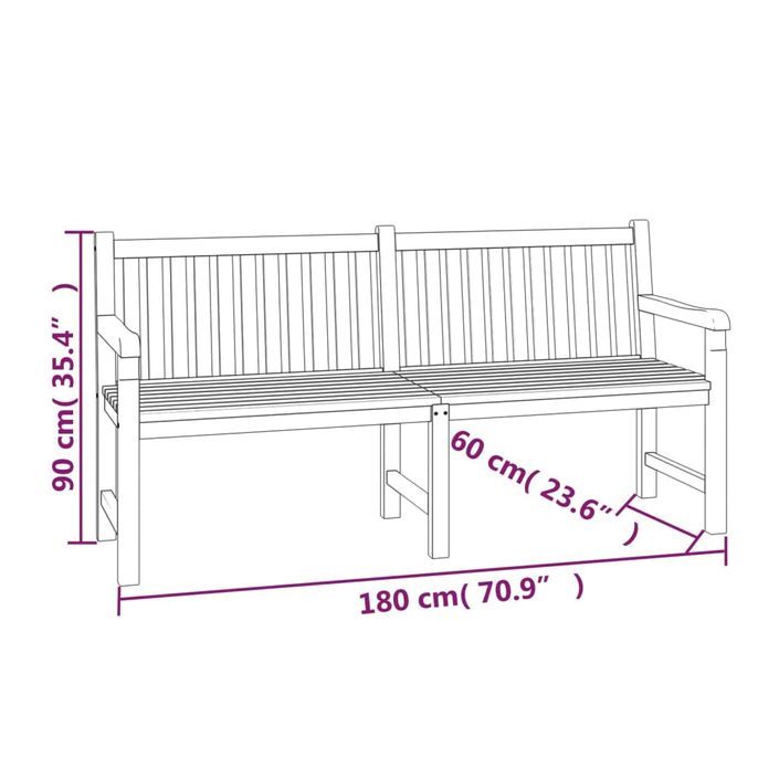 Ensemble à manger de jardin 3 pcs Bois de teck massif - Photo n°9