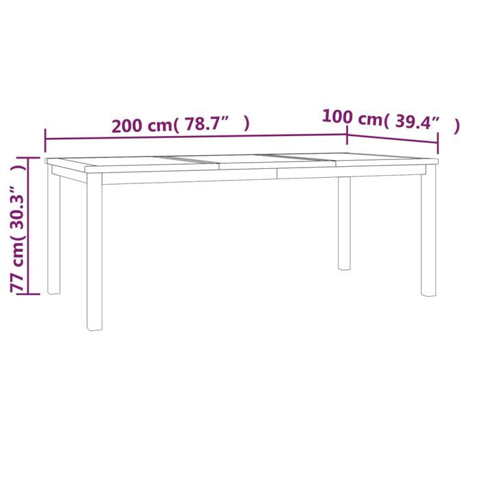 Ensemble à manger de jardin 4 pcs Bois de teck massif - Photo n°12