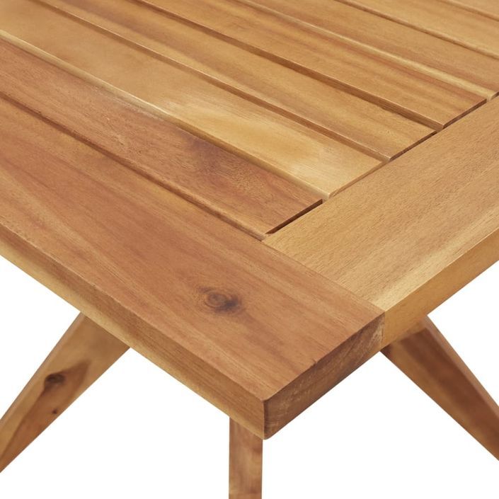 Ensemble à manger de jardin 5 pcs Bois d'acacia solide - Photo n°8