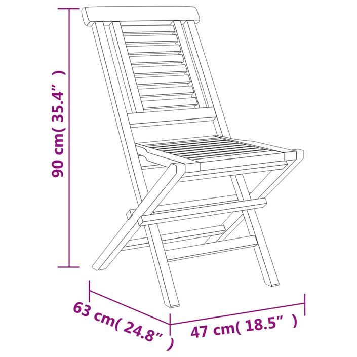 Ensemble à manger de jardin 5 pcs Bois de teck massif - Photo n°9