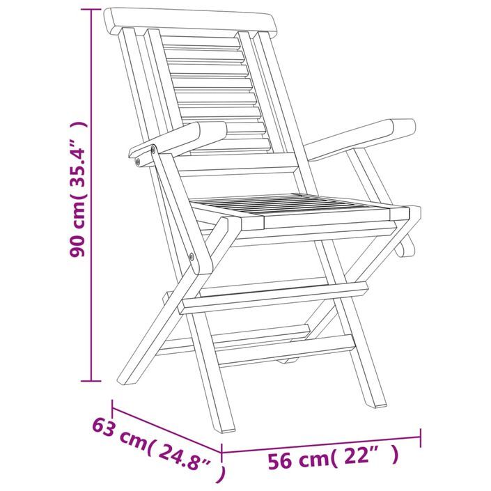 Ensemble à manger de jardin 5 pcs Bois de teck massif - Photo n°9