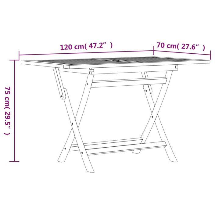 Ensemble à manger de jardin 5 pcs Bois de teck massif - Photo n°9