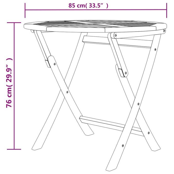 Ensemble à manger de jardin 5 pcs Bois de teck massif - Photo n°9