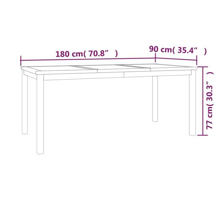 Ensemble à manger de jardin 7 pcs Bois de teck solide - Photo n°10