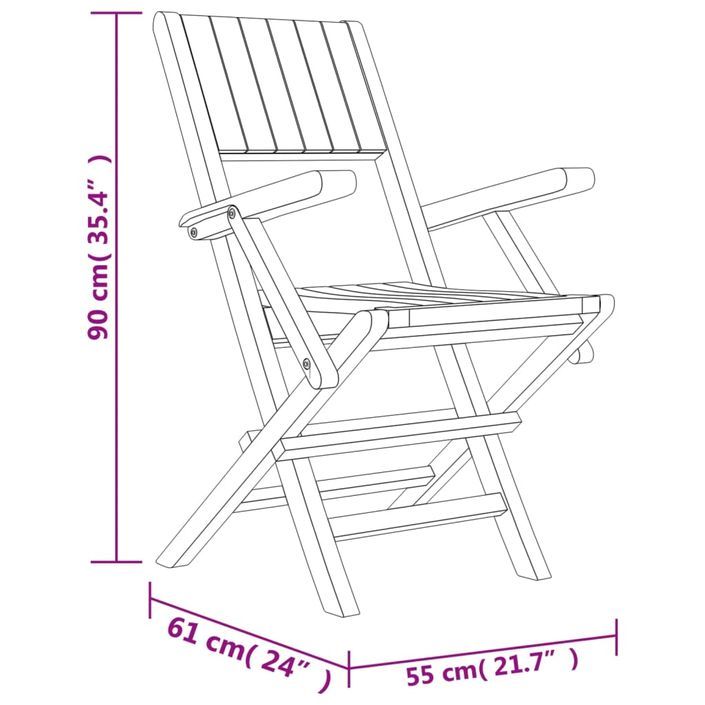 Ensemble à manger de jardin 7 pcs Bois de teck solide - Photo n°8