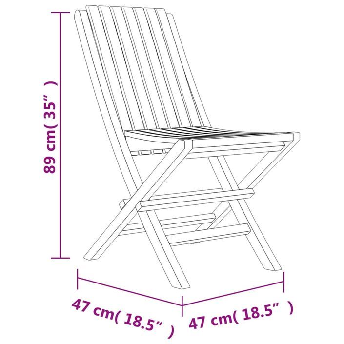 Ensemble à manger de jardin 7 pcs Bois de teck solide - Photo n°8