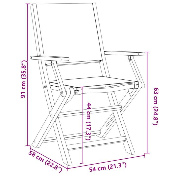 Ensemble à manger de jardin 7 pcs taupe tissu et bois massif - Photo n°12