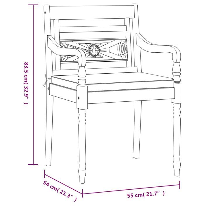 Ensemble à manger de jardin avec coussins gris foncé 3 pcs - Photo n°11