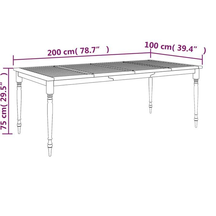 Ensemble à manger de jardin avec coussins gris foncé 7 pcs - Photo n°12