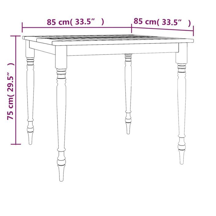 Ensemble à manger de jardin et coussins blanc 3 pcs teck massif - Photo n°12