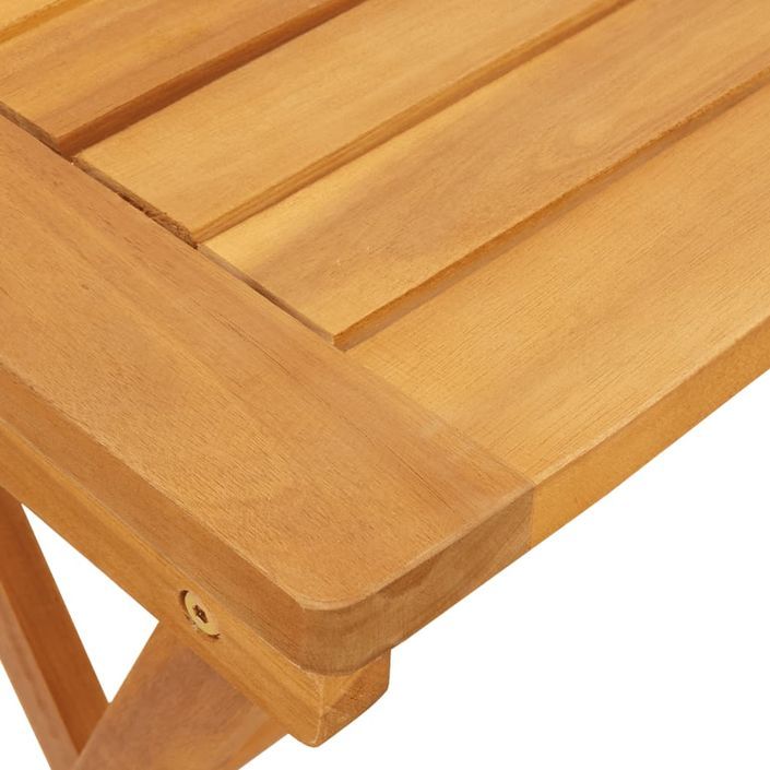 Ensemble à manger de jardin pliable 3 pcs bois d'acacia massif - Photo n°8