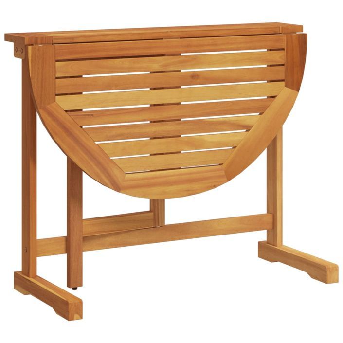 Ensemble à manger de jardin pliable 3 pcs bois d'acacia massif - Photo n°7